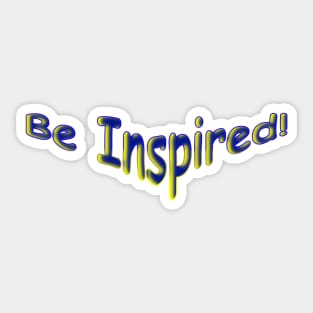 Be Inspired Retro Ukrainian Flag Colors Sticker